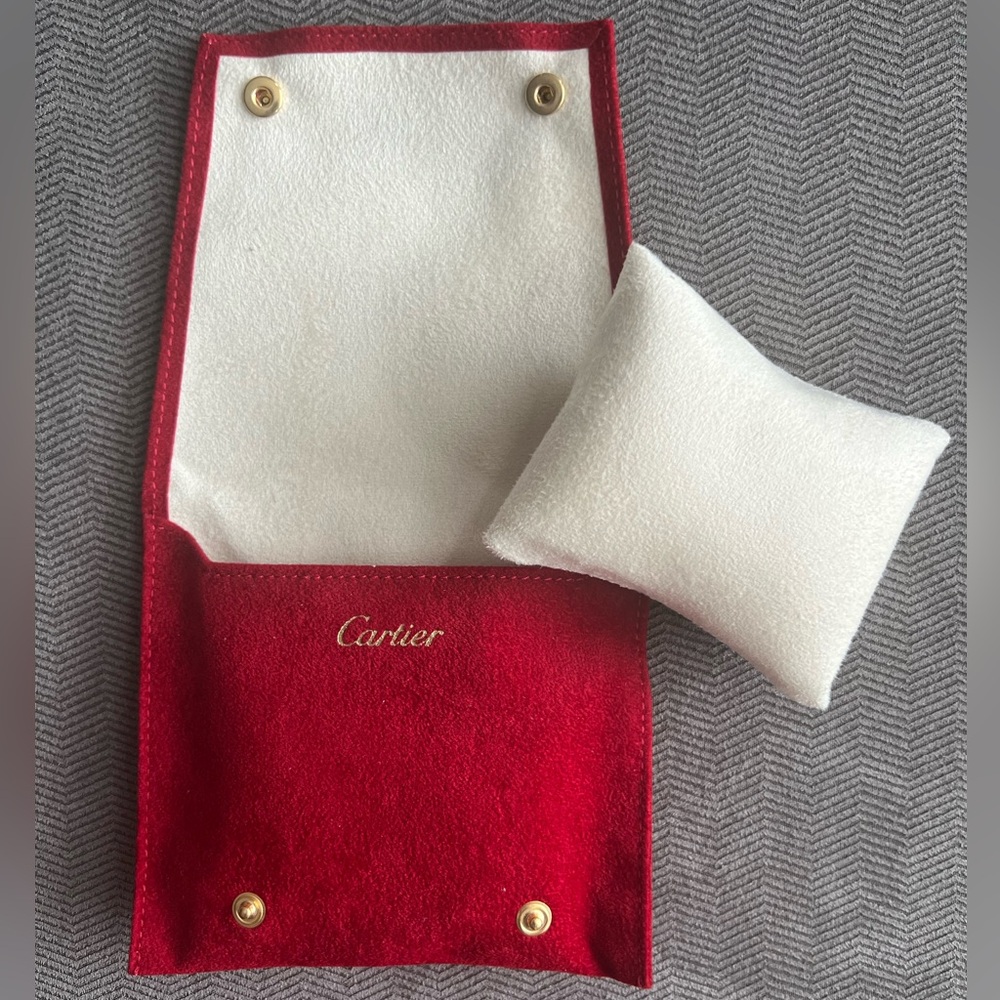 New Cartier Red Felt Love Bracelet Travel Pouch for Accessories and Jewelry - Picture 3 of 10